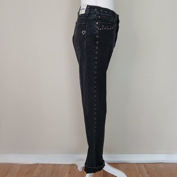 Please Brand Y2K Grommet & Stud Embellished Black Jeans Size Small - Picture 5 of 10